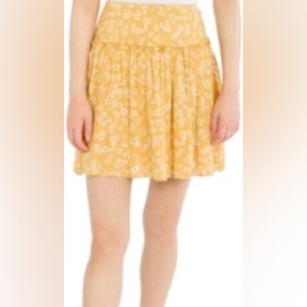 HIPPIE ROSE SIZE XL Floral Yellow Skirt